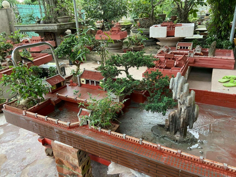 Mô hình xi măng nhà phố cổ Hà Nội