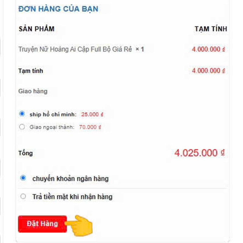 Cách đặt hàng và hủy đơn trên trang Cộng Đồng Shop đơn giản